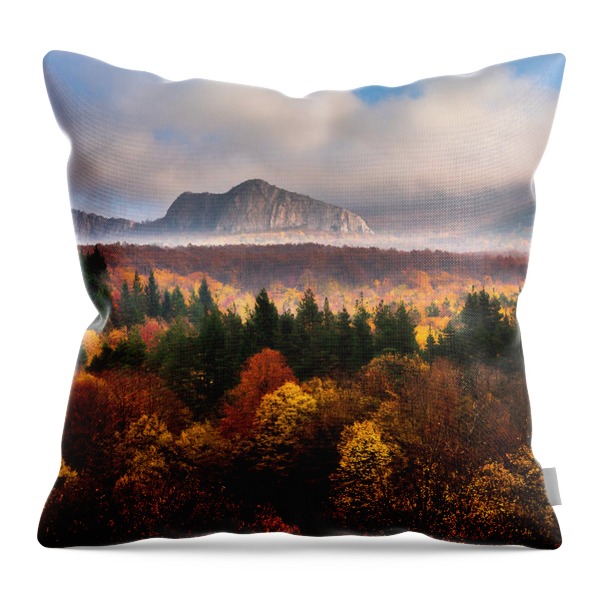 Balkan Mountains Throw Pillow featuring the photograph Land Of Illusion by Evgeni Dinev