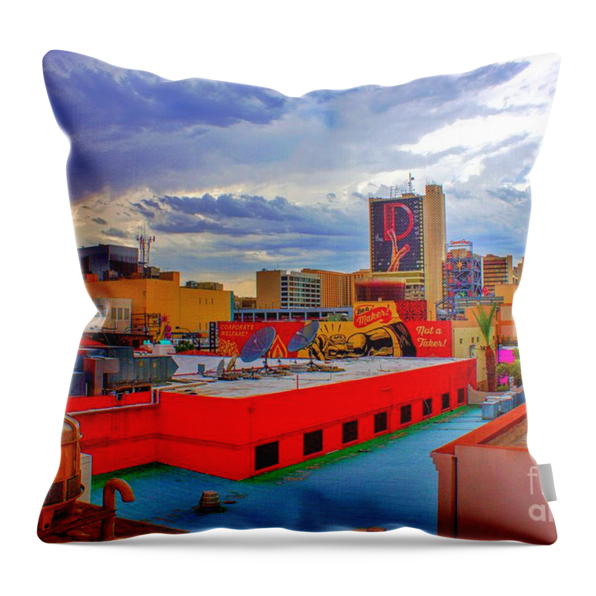  Throw Pillow featuring the photograph Las Vegas Daydream by Rodney Lee Williams