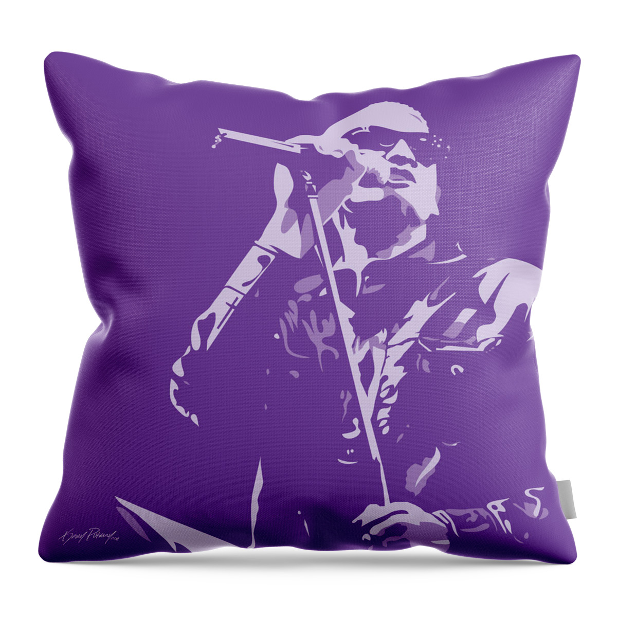 Layne Staley Throw Pillow featuring the digital art Layne Staley by Kevin Putman