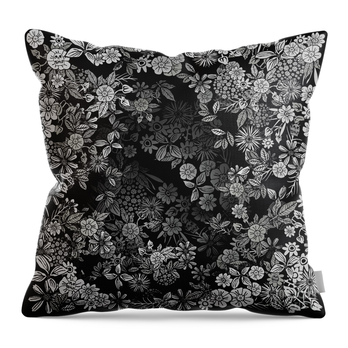 Black And White Throw Pillow featuring the mixed media Le Trou by Big Fat Arts