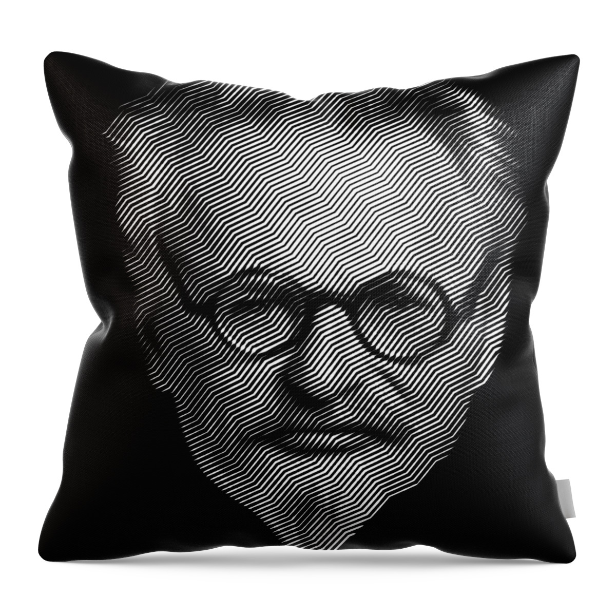 Trotsky Throw Pillow featuring the digital art Leon Trotsky by Cu Biz
