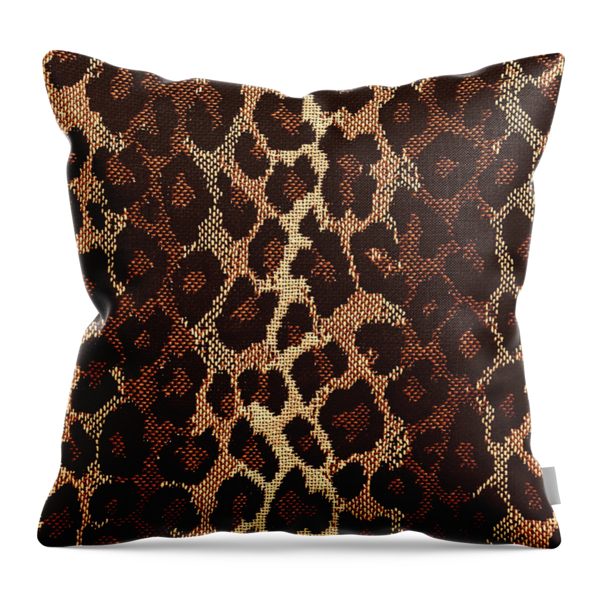 Leopard Print Throw Pillow featuring the photograph Leopard Print by Susan Rissi Tregoning
