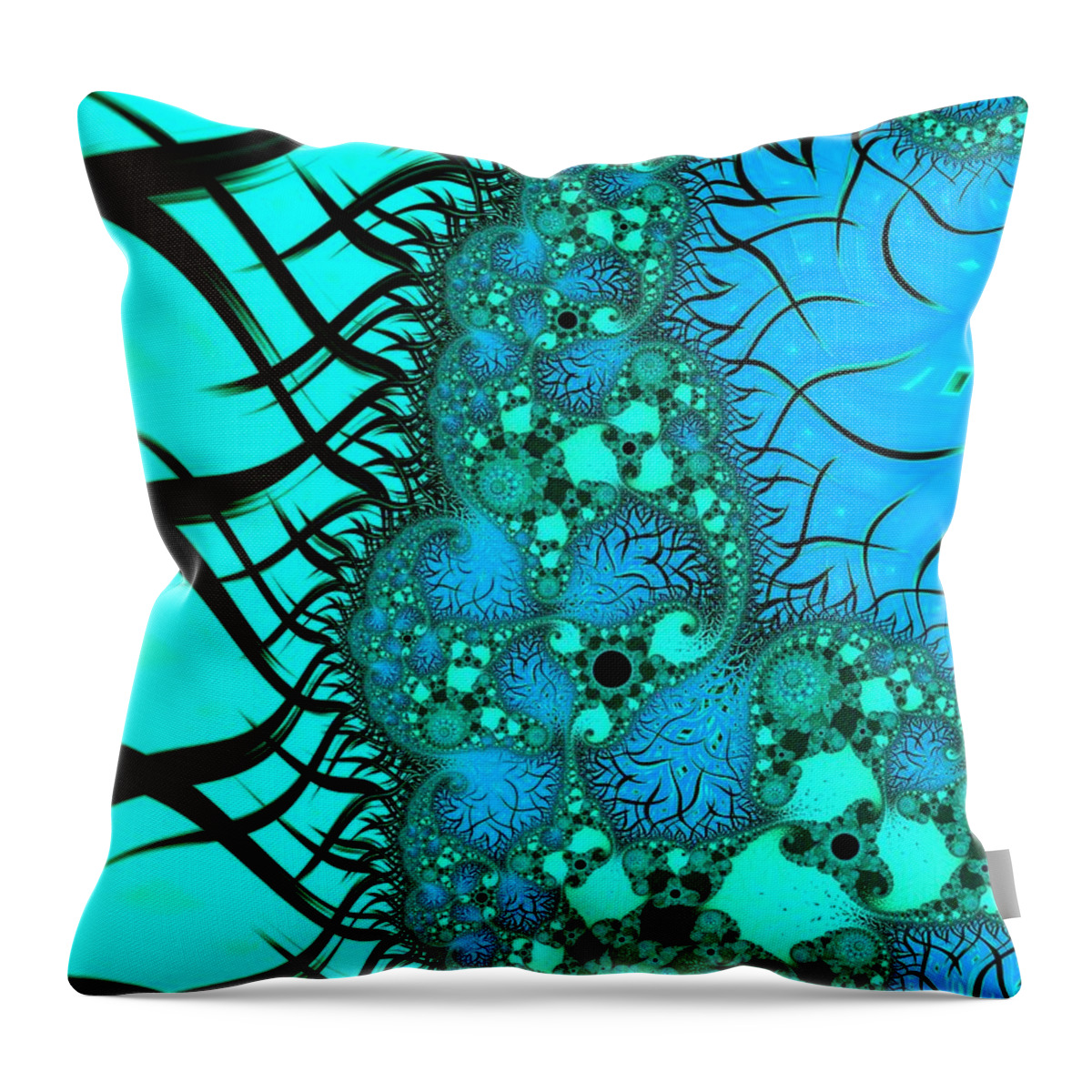 Fractal Throw Pillow featuring the digital art Let it Go #2 by Mary Ann Benoit