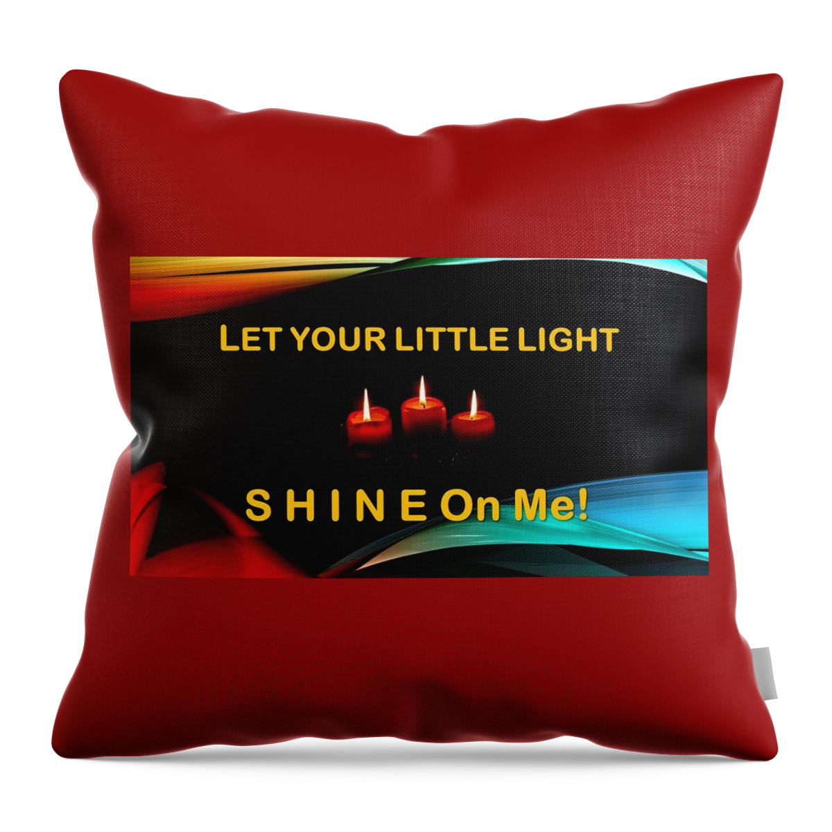 Candles Throw Pillow featuring the mixed media Let Your Little Light Shine On Me by Nancy Ayanna Wyatt
