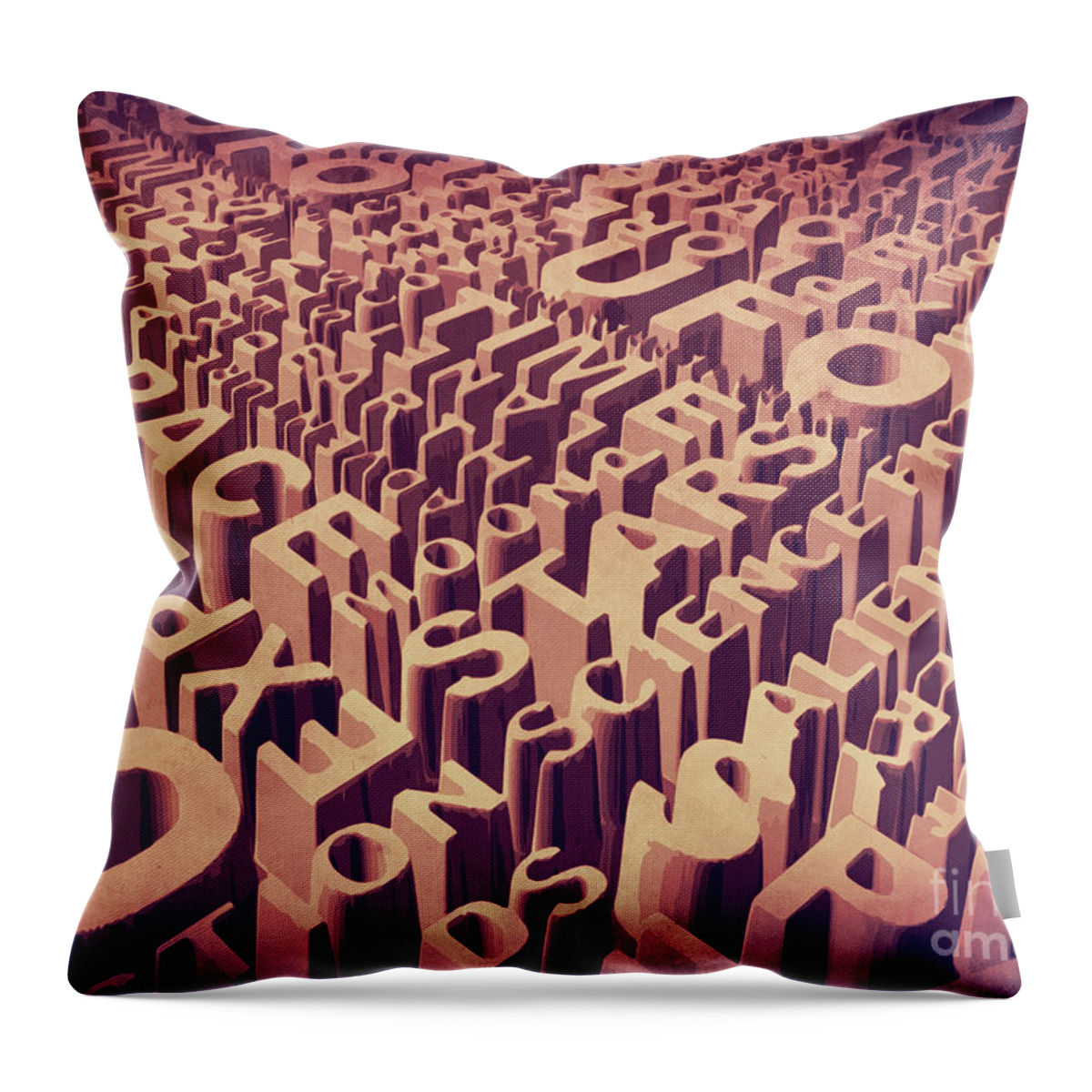 Space Throw Pillow featuring the digital art Letters From Space by Phil Perkins