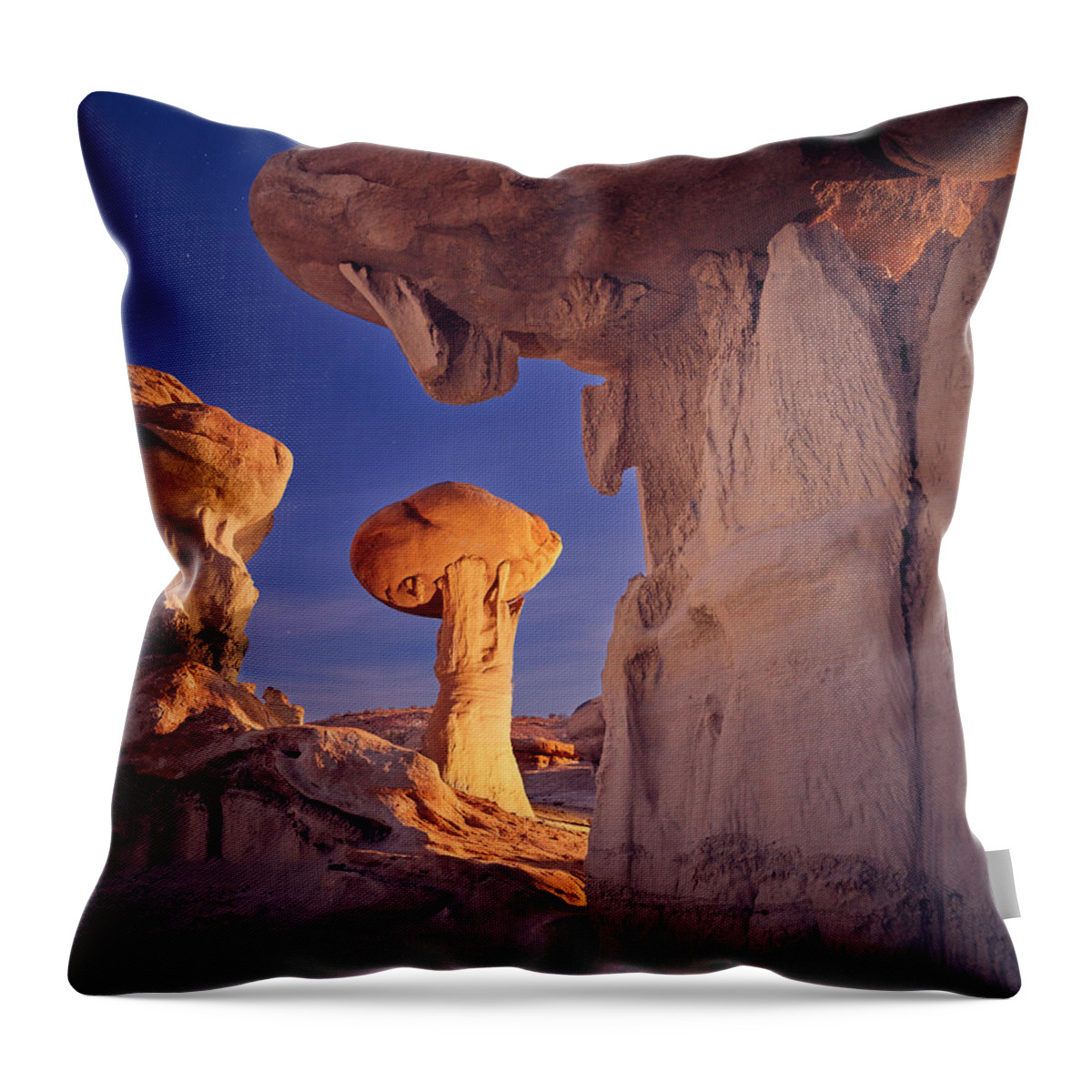 Badlands Throw Pillow featuring the photograph Light There Be by Peter Boehringer