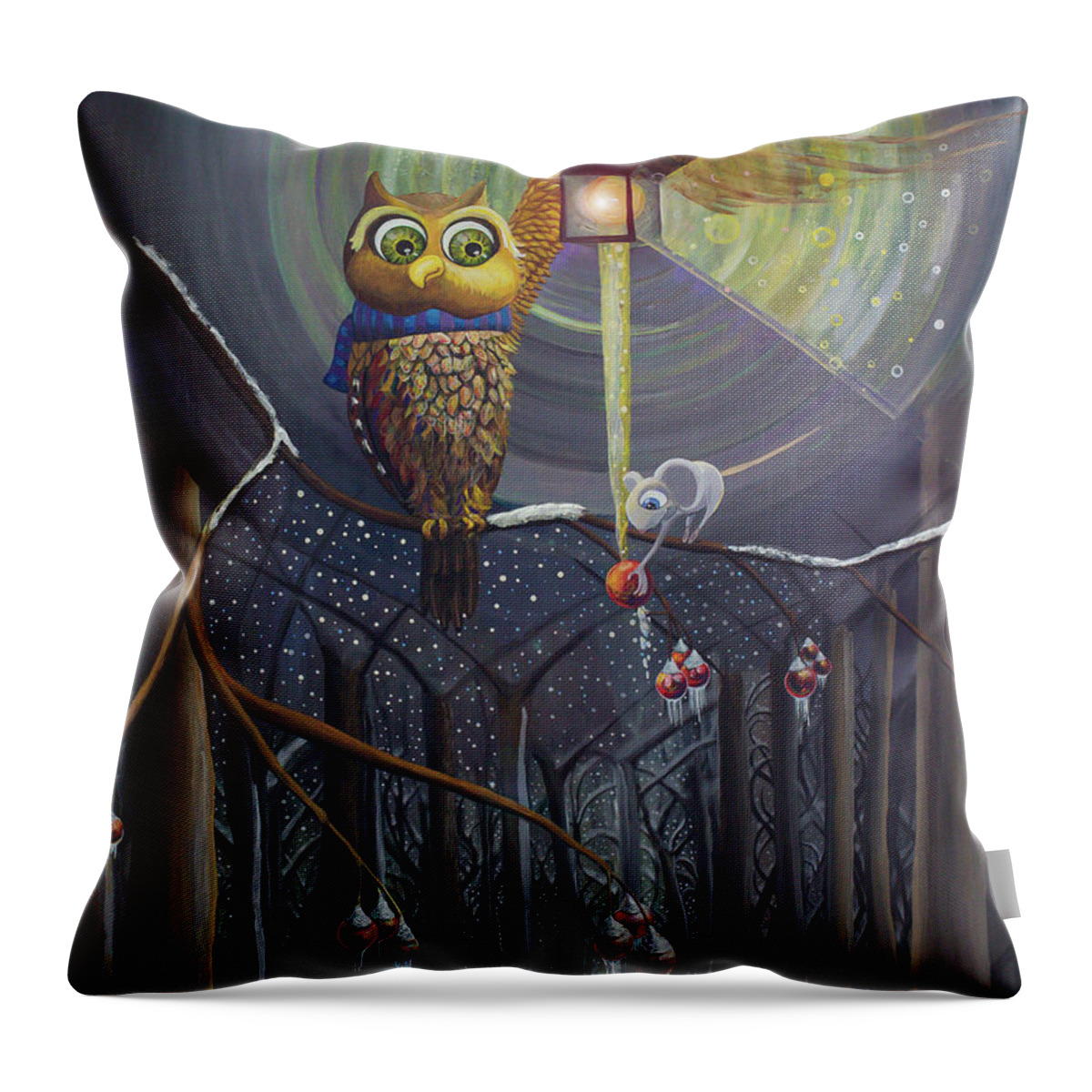  Throw Pillow featuring the painting Lighting the Way by Mindy Huntress