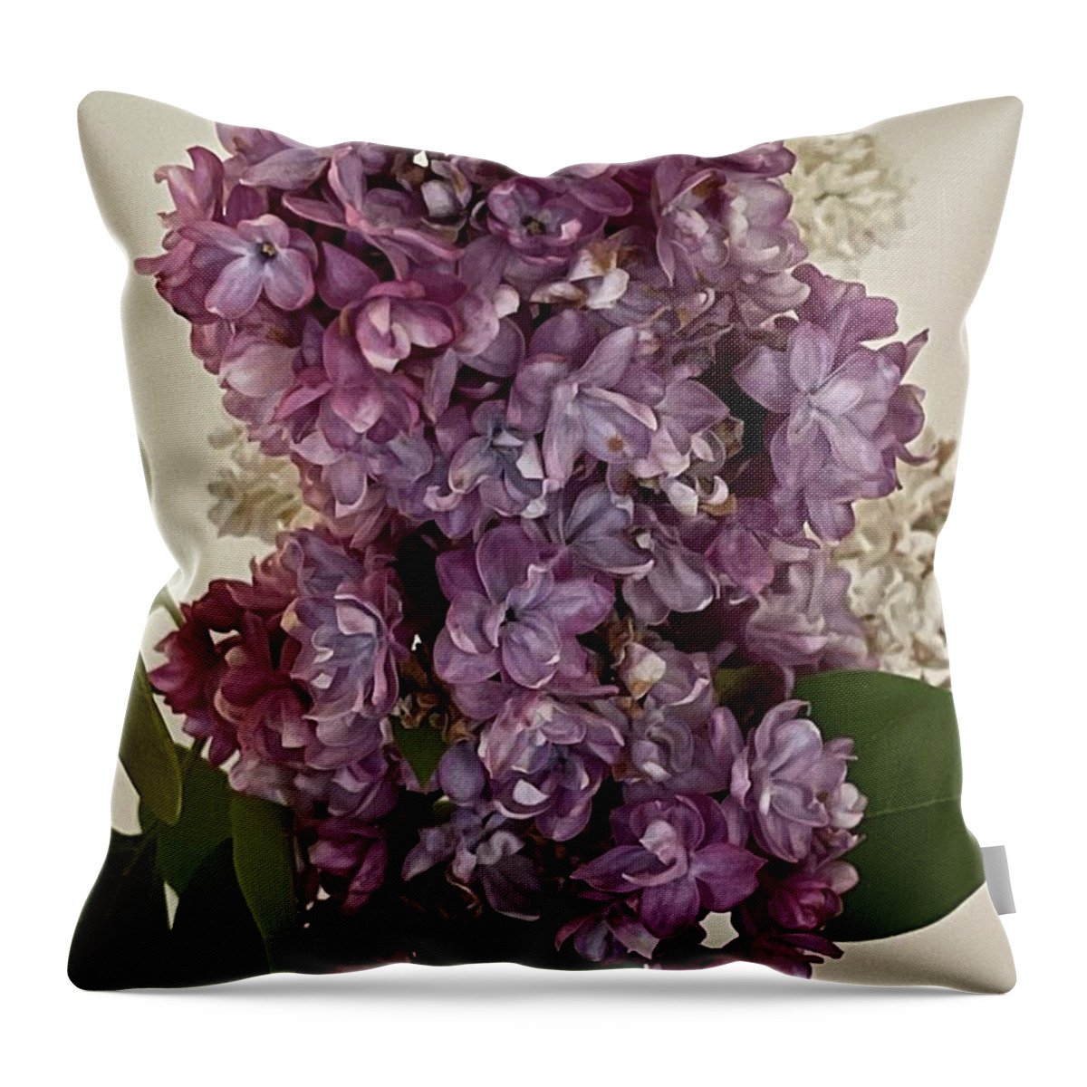 Lilacs Throw Pillow featuring the photograph Lilacs by Lisa White