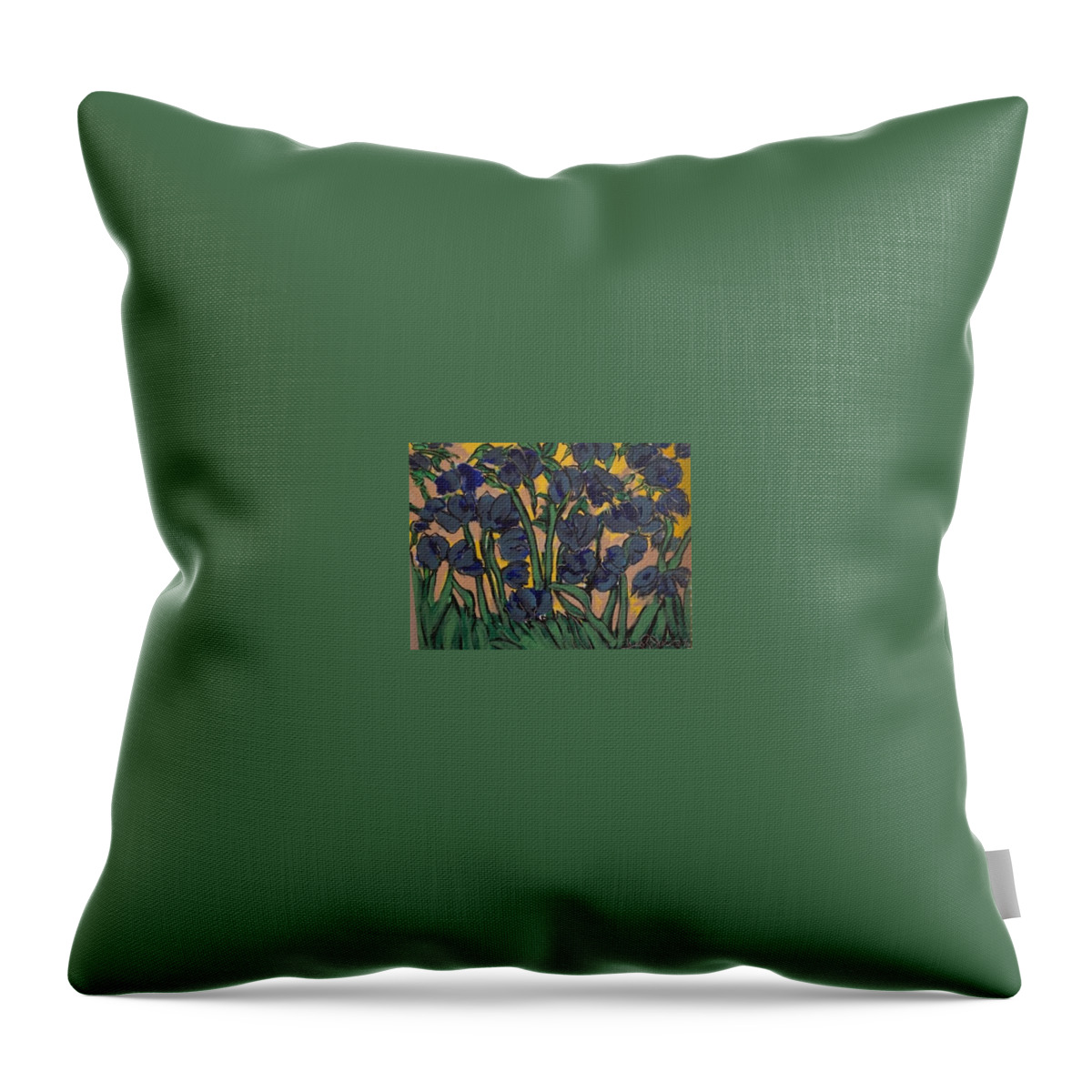  Throw Pillow featuring the painting Lilies of the field by Angie ONeal