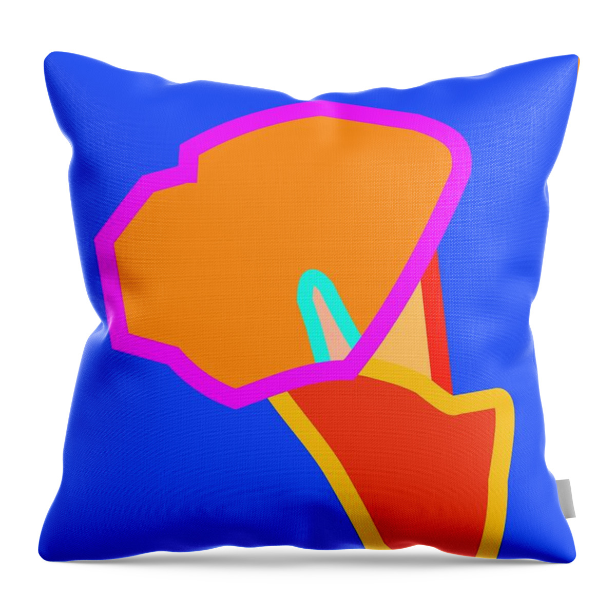 Lily Throw Pillow featuring the digital art Lily by Fatline Graphic Art
