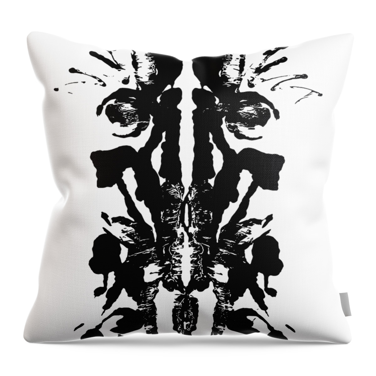 Abstract Throw Pillow featuring the painting Liminal Lobster by Stephenie Zagorski