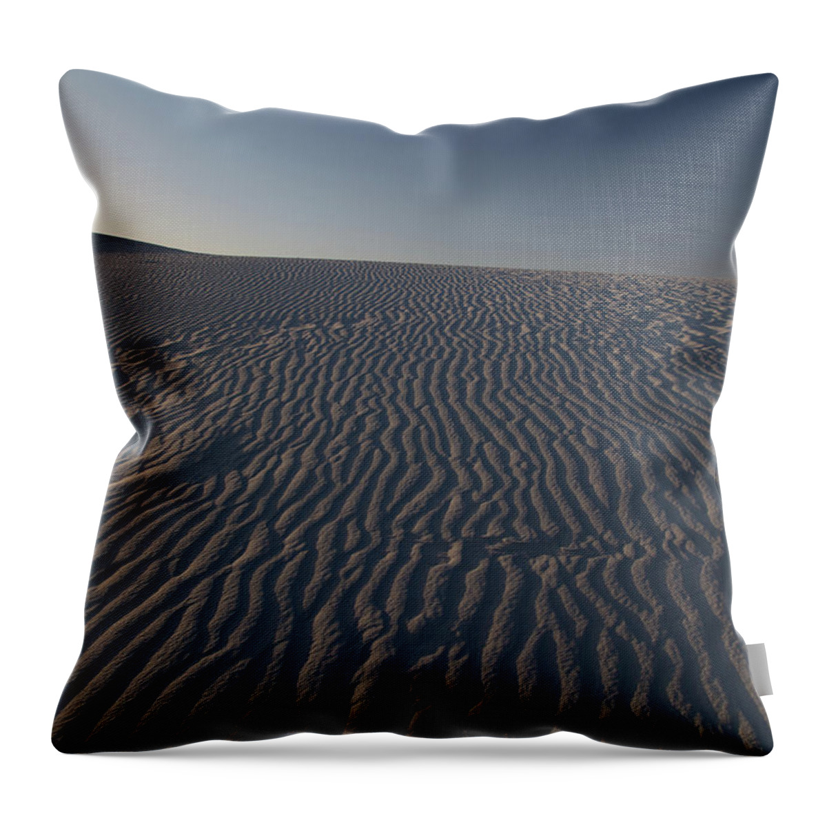 Dunes Throw Pillow featuring the photograph Lines in the dunes at White Sands National Park in New Mexico by Eldon McGraw