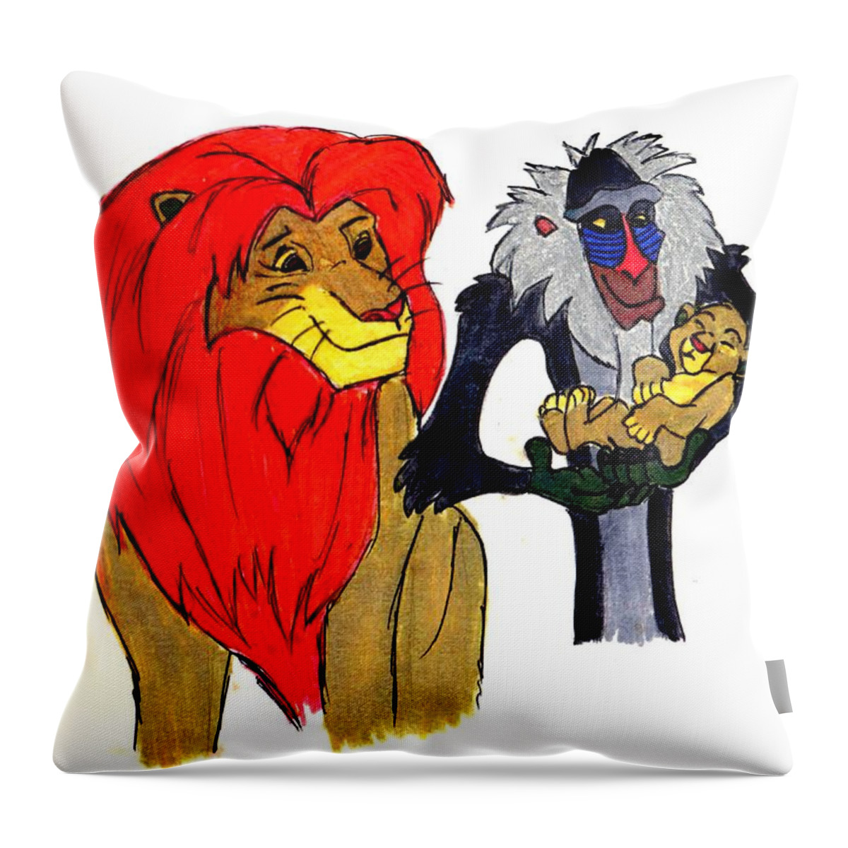 ArtoutletMF 3641 The Lion King Mufasa Simba Cotton Linen Square Decorative Throw Pillow Case Cushion Cover 18 X 18