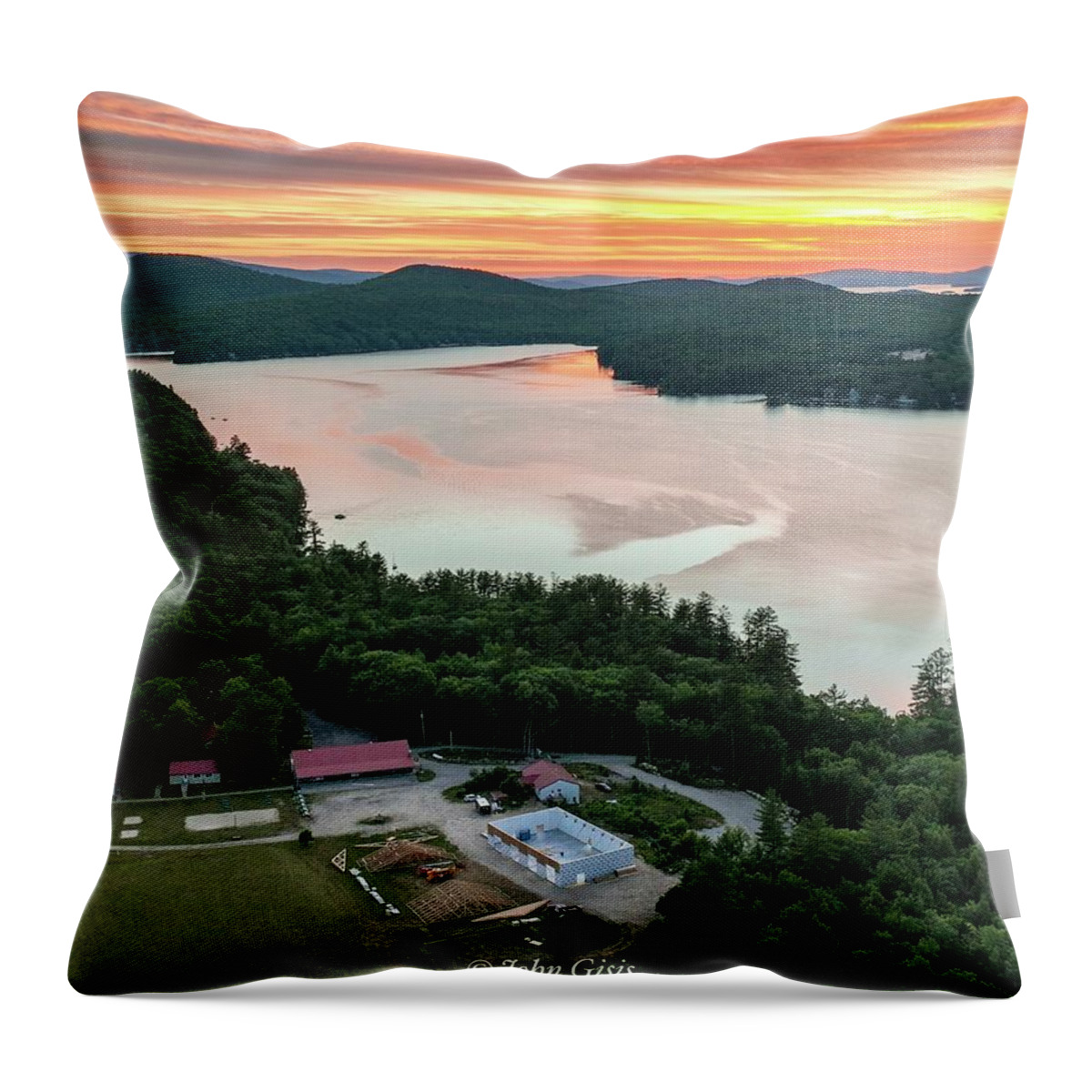  Throw Pillow featuring the photograph Lions Camp Pride by John Gisis