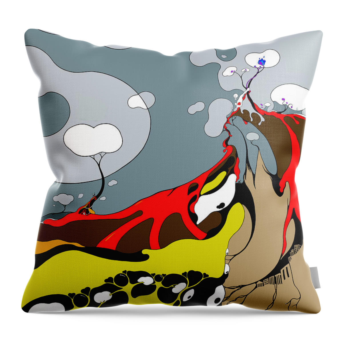 Climate Change Throw Pillow featuring the digital art Lit by Craig Tilley