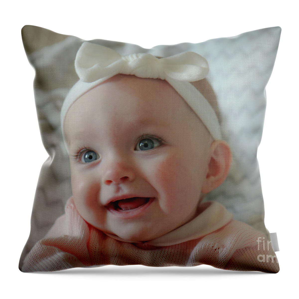 Baby Throw Pillow featuring the photograph Little Girl II by Veronica Batterson