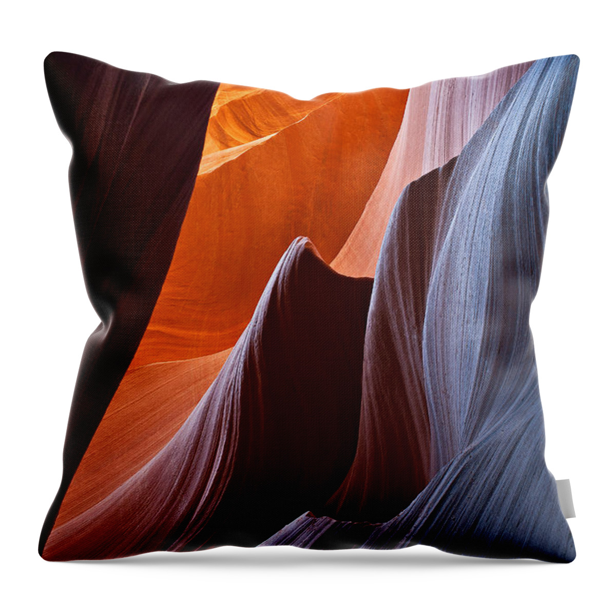Antelope Canyon Throw Pillow featuring the photograph Little Wave by Peter Boehringer