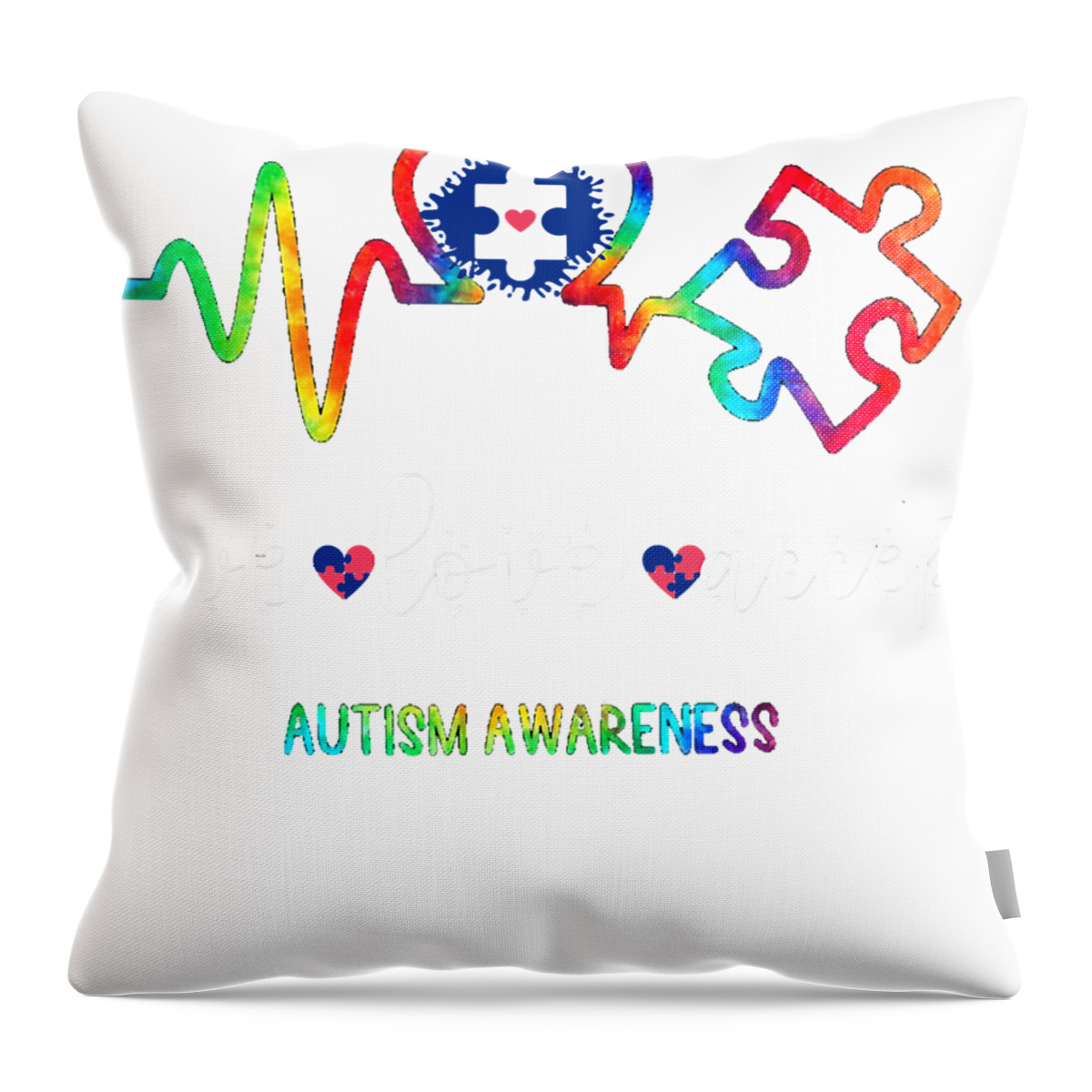 18x18 Support Autism Awareness Sometimes It All Fits Awareness Autism Moms Gift Throw Pillow Multicolor