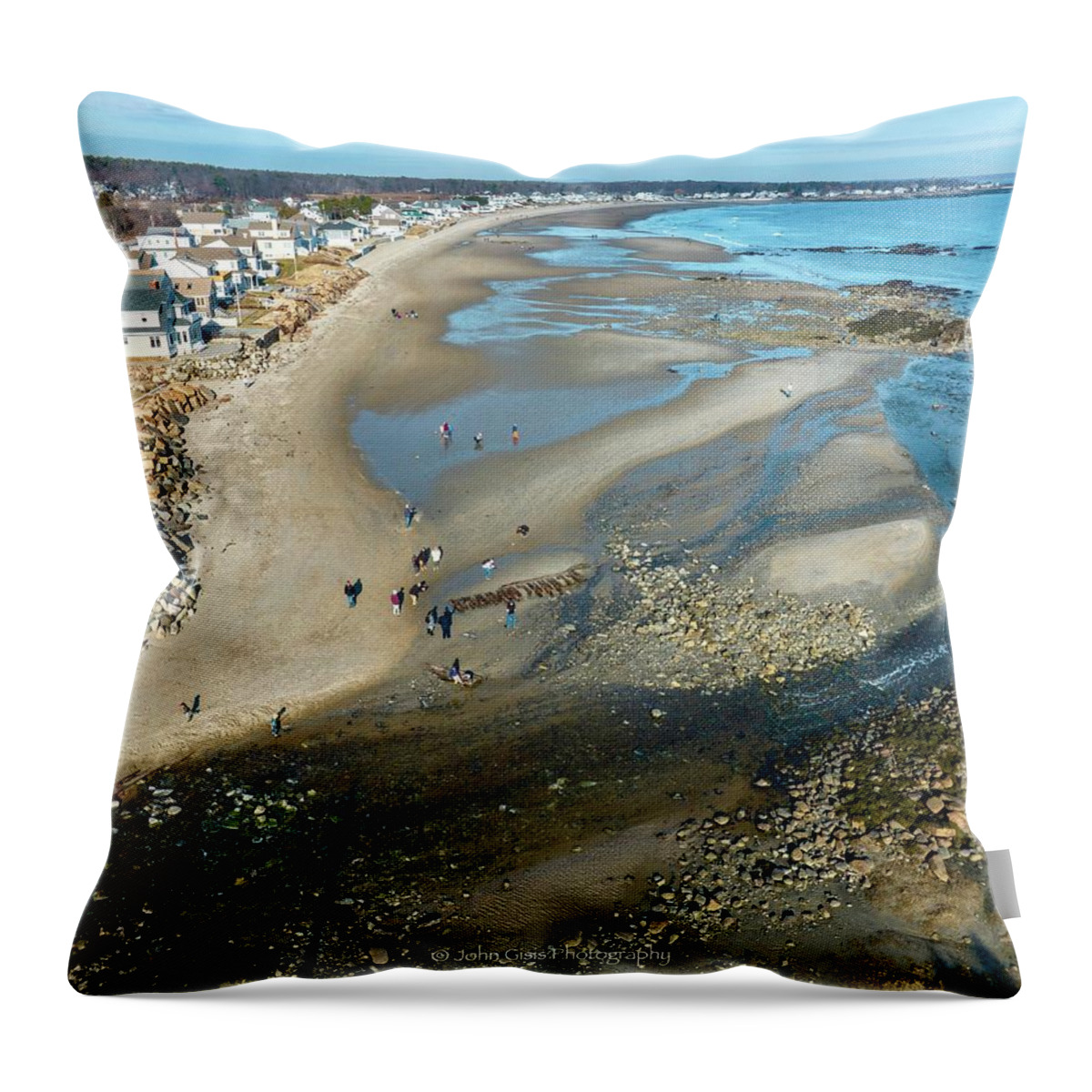  Throw Pillow featuring the photograph Lizzie Carr remnants by John Gisis