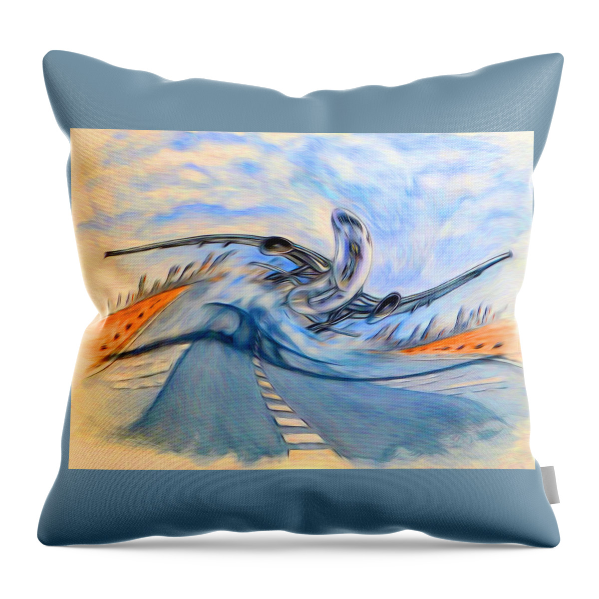 Abstract Art Throw Pillow featuring the digital art Look at Me....I'm Flyin' by Ronald Mills