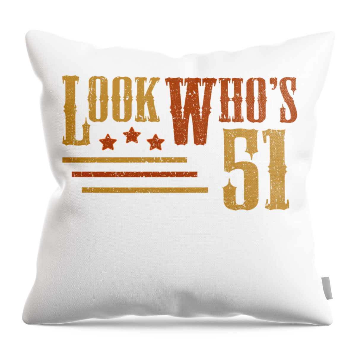 Funny Birthday Gifts & Apparel 51 Year Old Meme-Funny 51st Birthday Throw Pillow 16x16 Multicolor
