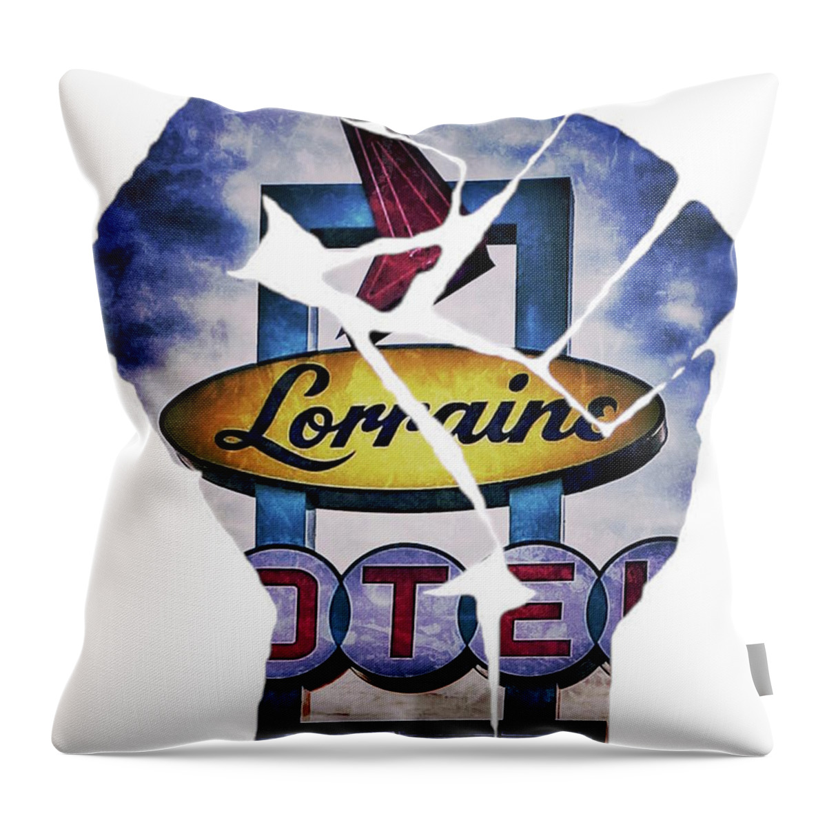  Throw Pillow featuring the photograph Lorraine Motel by Al Harden