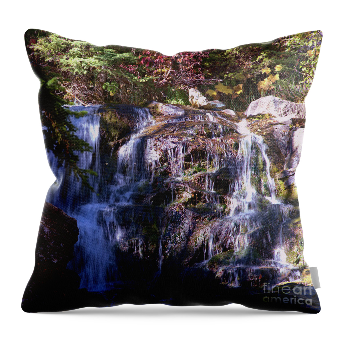 Waterfall Throw Pillow featuring the photograph Lost Creek Waterfall by Kae Cheatham