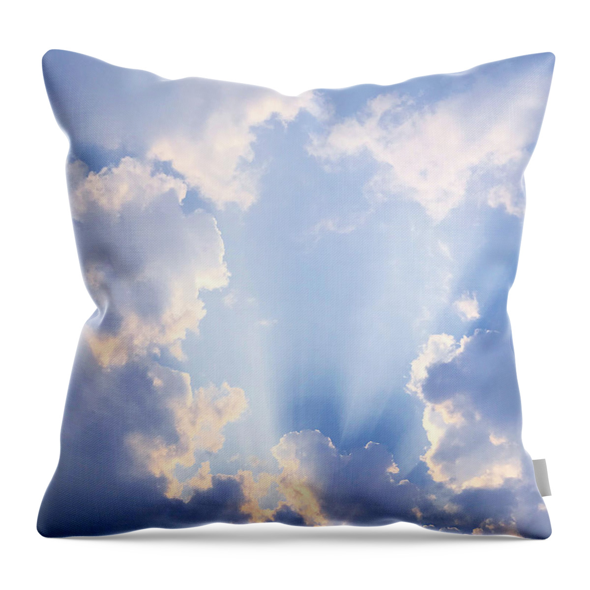 Clouds Throw Pillow featuring the photograph Love in the Clouds #2 by Dorrene BrownButterfield