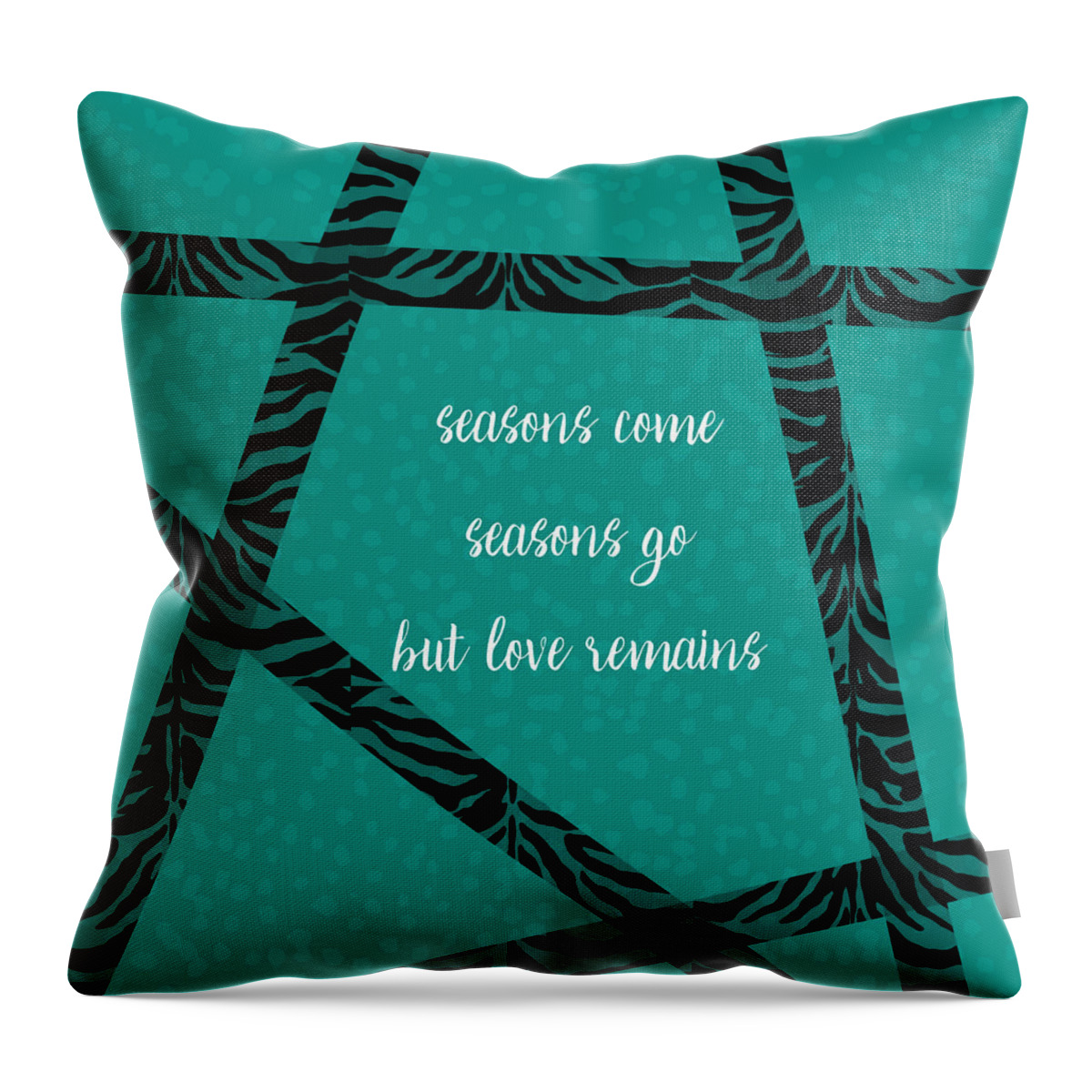 Inspirational Throw Pillow featuring the digital art Love Remains by Bonnie Bruno