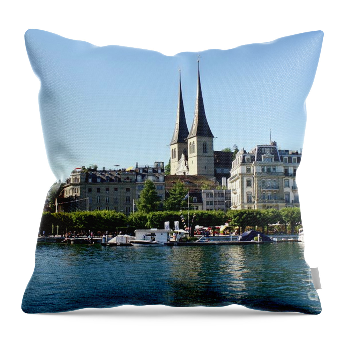 Luzern Throw Pillow featuring the photograph Luzern by Flavia Westerwelle