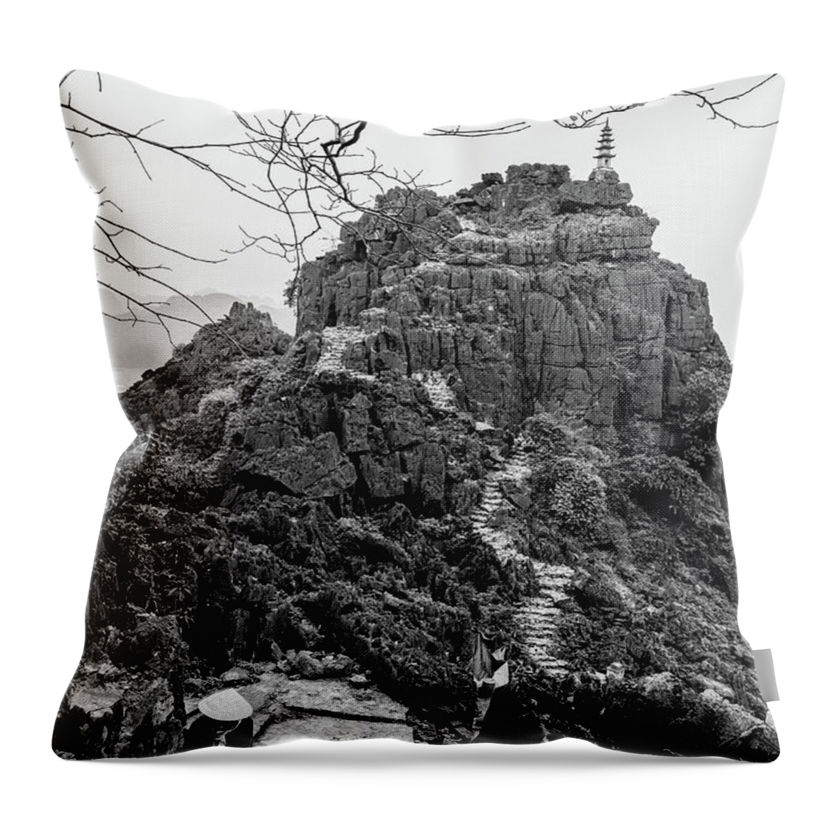 Ba Giot Throw Pillow featuring the photograph Lying Dragon Peak by Arj Munoz