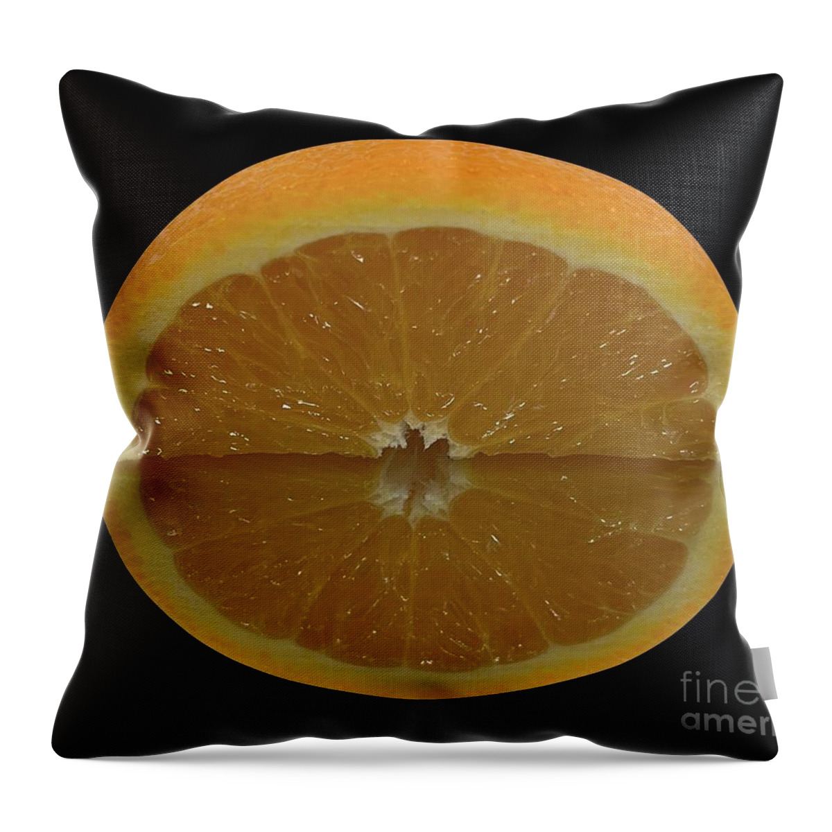 Macro Orange Throw Pillow featuring the photograph Macro Kitchen Photo 3 by Donna Mibus
