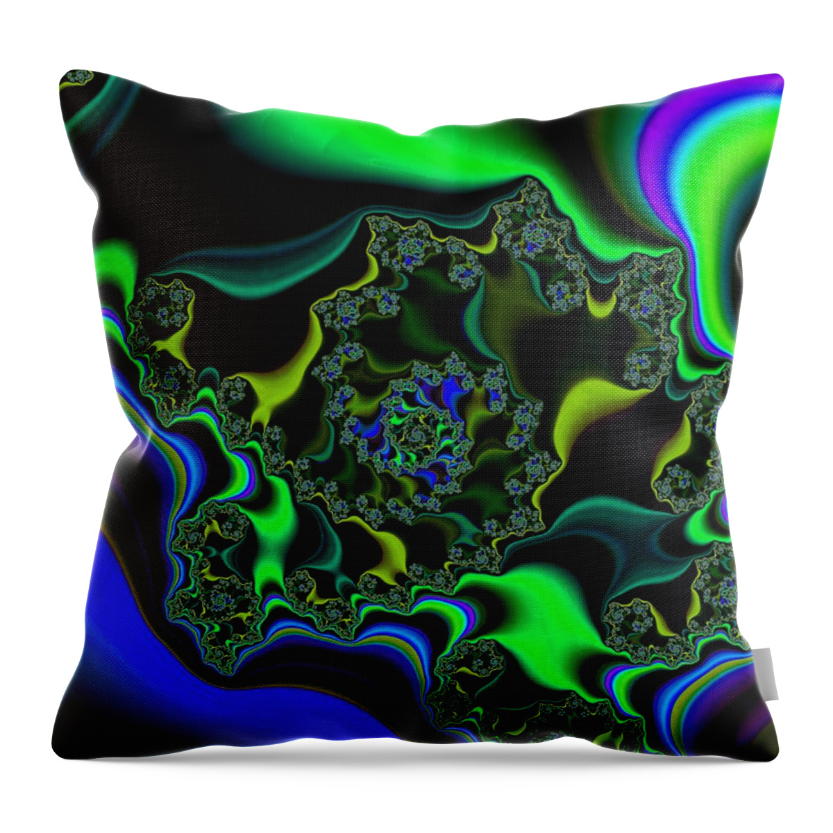 Fractal Throw Pillow featuring the digital art Magic #5 by Mary Ann Benoit