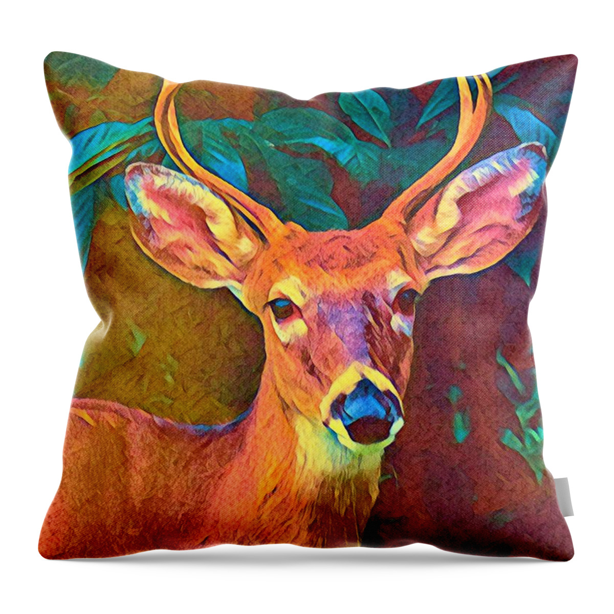 Majestic Throw Pillow featuring the painting Majesty by Juliette Becker