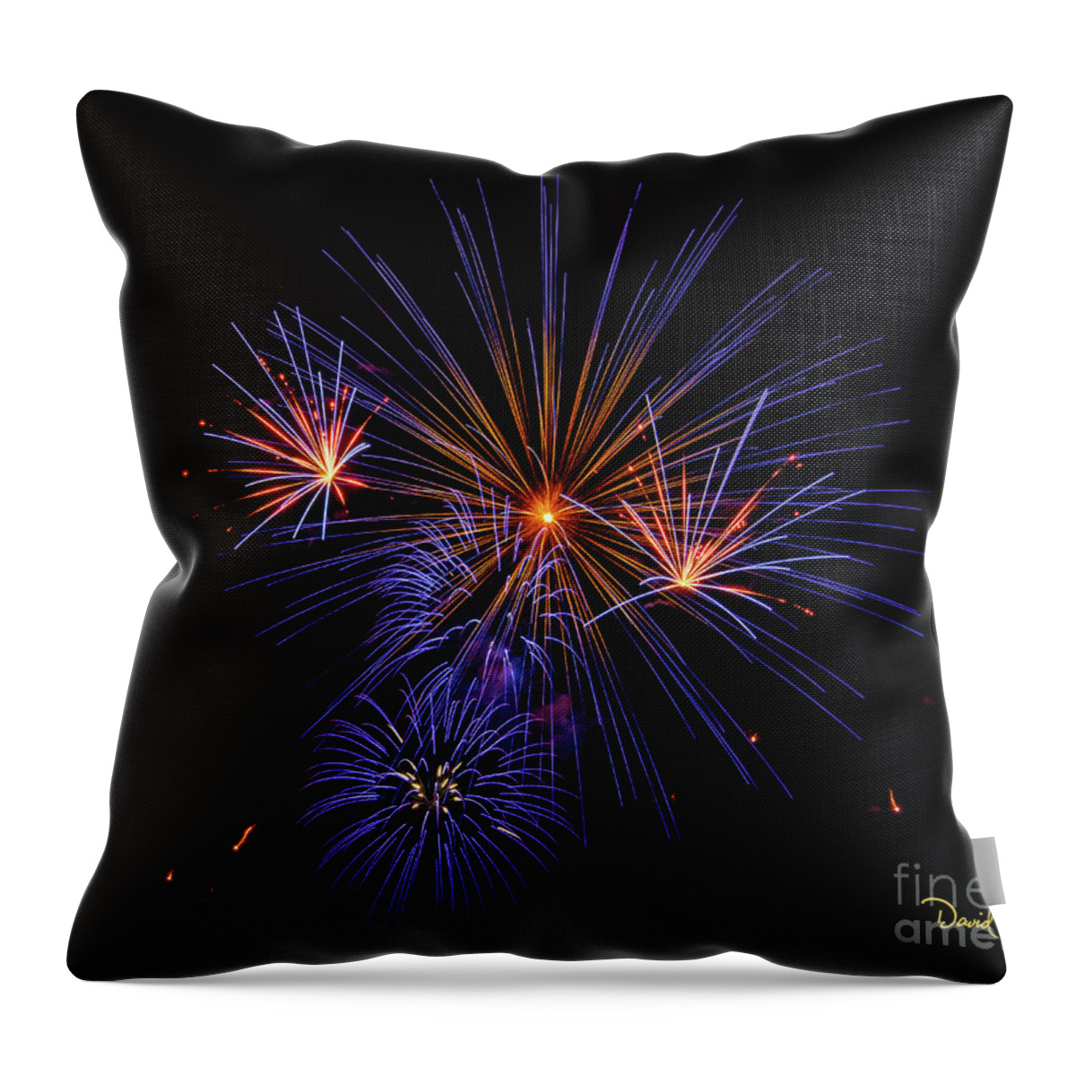 4th Of July Throw Pillow featuring the photograph Makes of Purple and Orange by David Levin