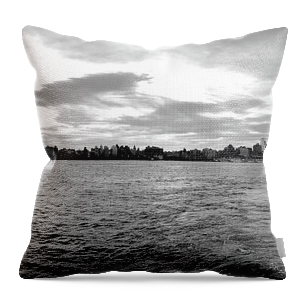 Manhattan Throw Pillow featuring the photograph Manhattan From Hoboken by Jim Feldman