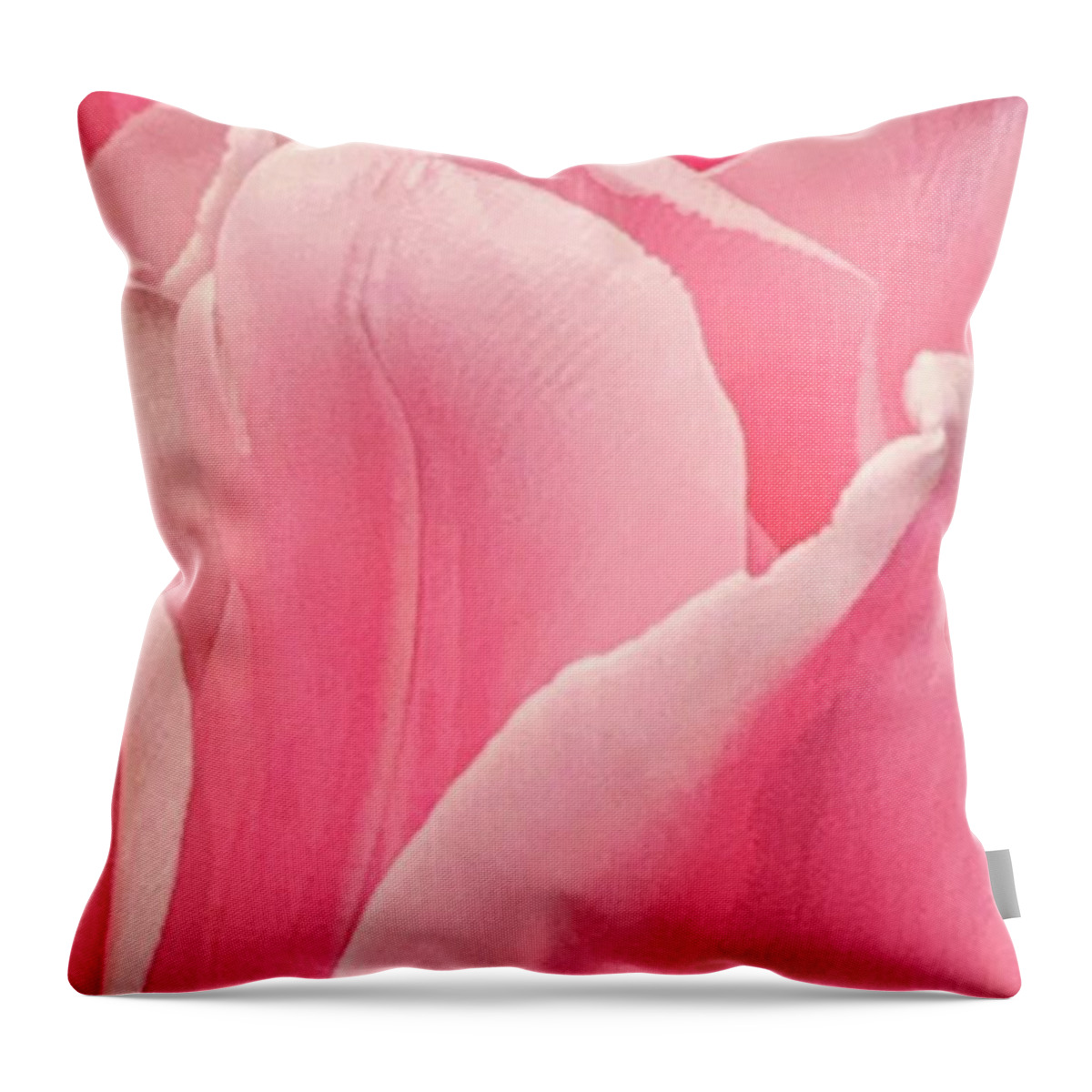 Tulip Throw Pillow featuring the photograph Mantled Blush by Tiesa Wesen