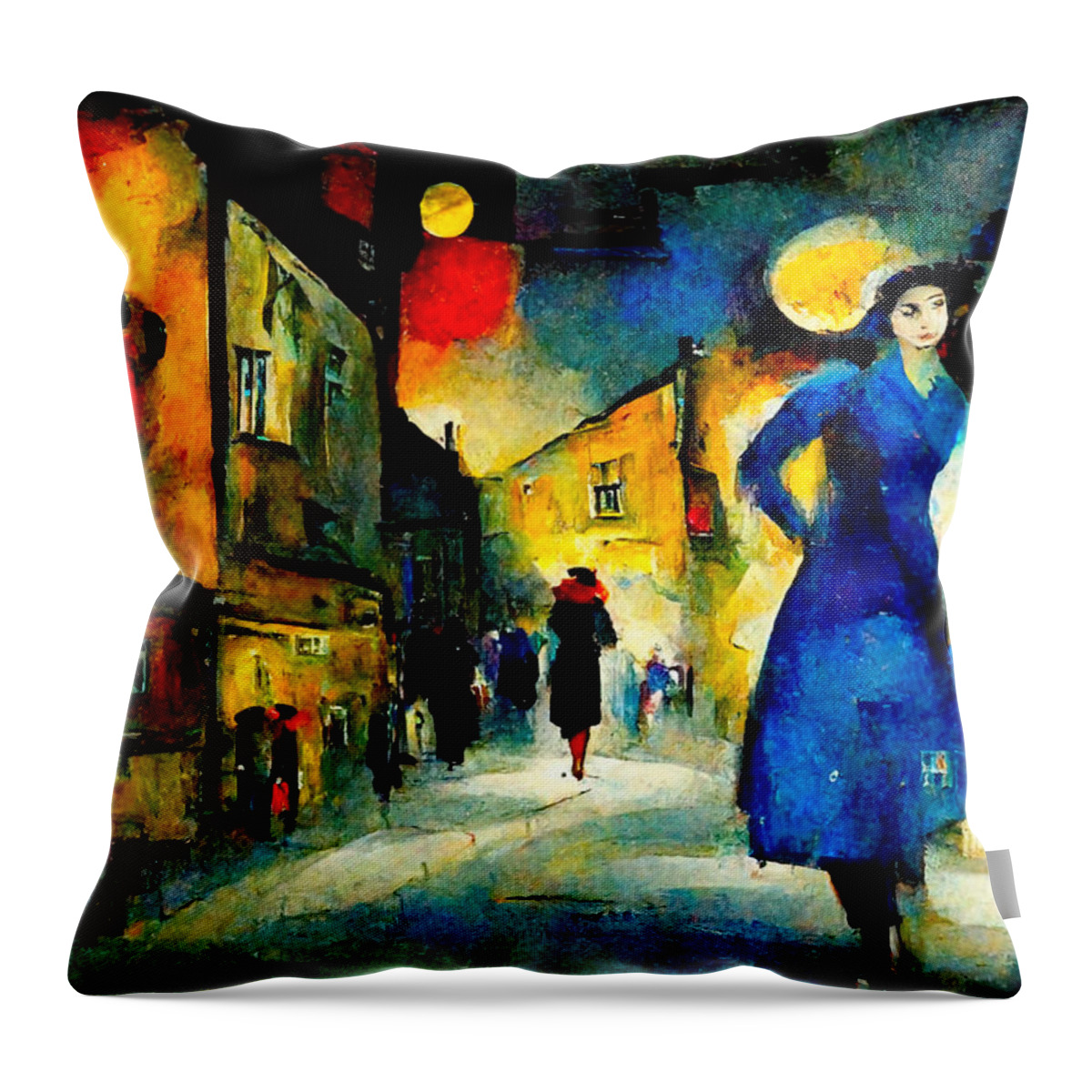 Marc Chagall Throw Pillow featuring the digital art Marc Chagall #1 by Craig Boehman
