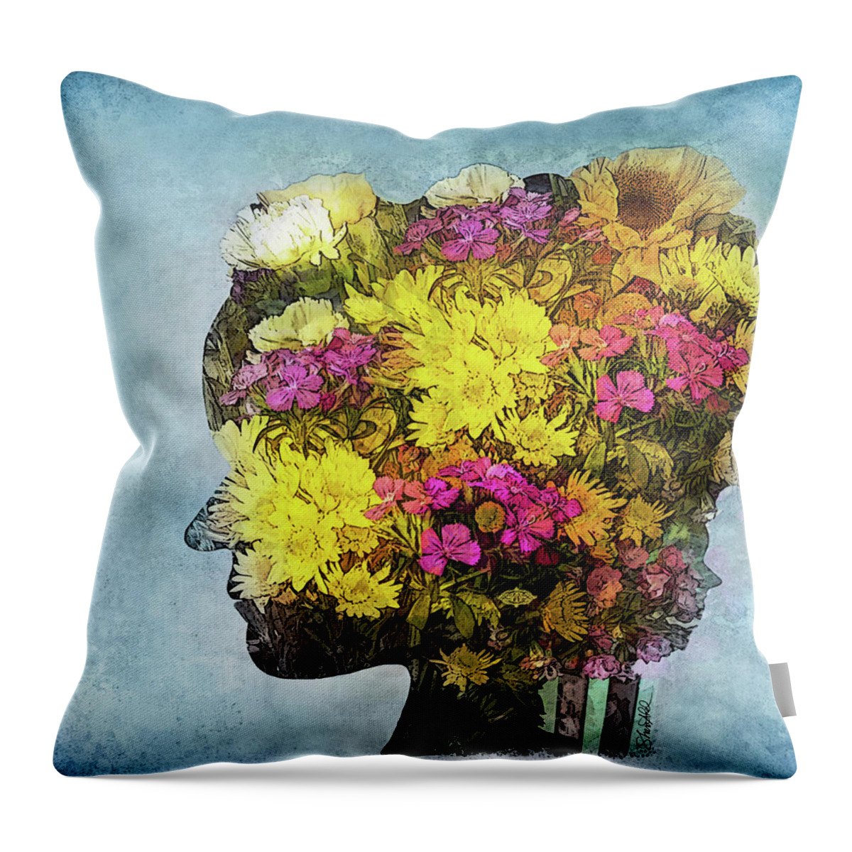 Flowers Throw Pillow featuring the photograph Me Myself and I by Shara Abel