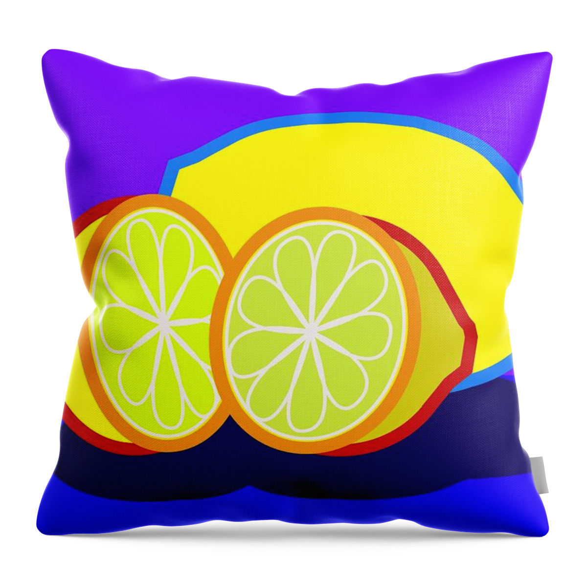 Yellow Throw Pillow featuring the digital art Mellow Yellow by Fatline Graphic Art