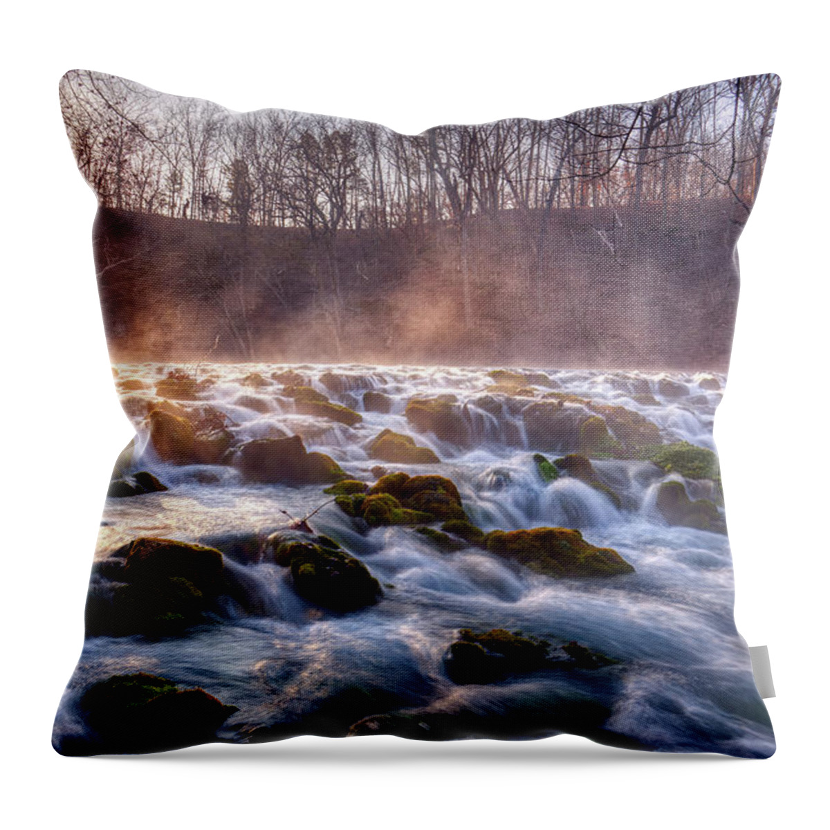 Sunrise Throw Pillow featuring the photograph Meramac Spring II by Robert Charity