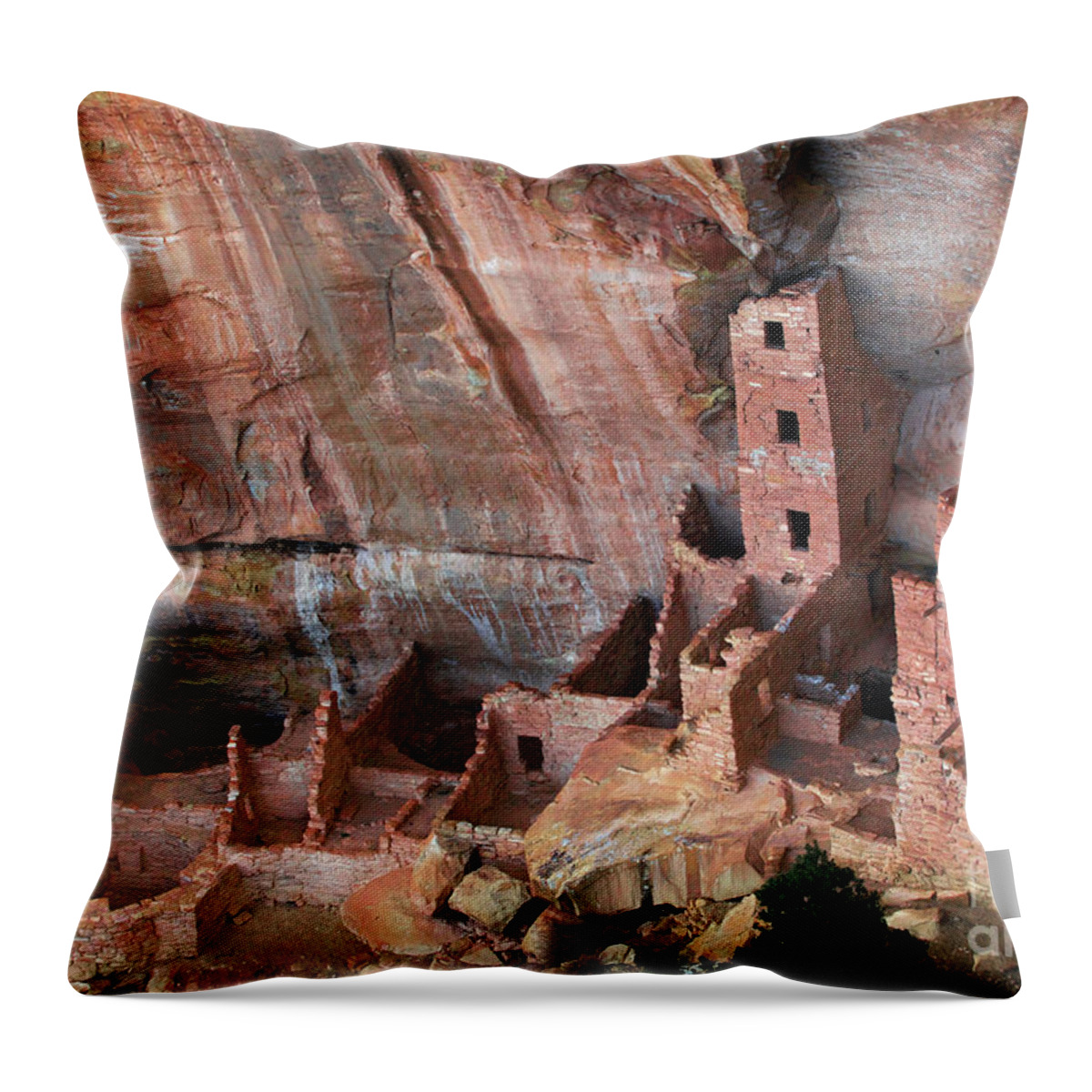 4 Corners Throw Pillow featuring the photograph Mesa Verde by David Little-Smith