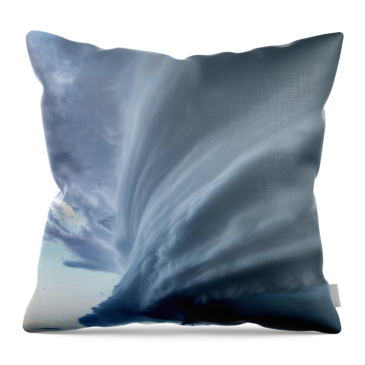 Mesocyclone Throw Pillow featuring the photograph Mesocyclone Vertical by Wesley Aston
