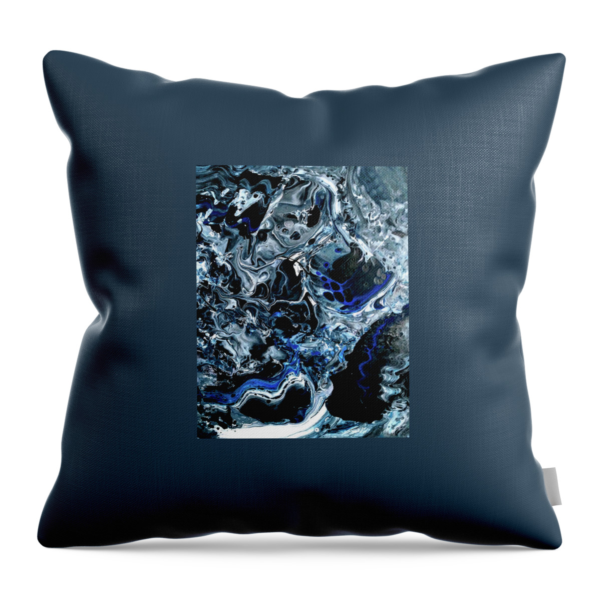 Metal Throw Pillow featuring the painting MetalHead by Anna Adams