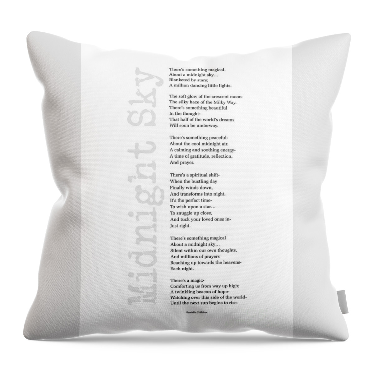 Midnight Sky Throw Pillow featuring the digital art Midnight Sky by Tanielle Childers