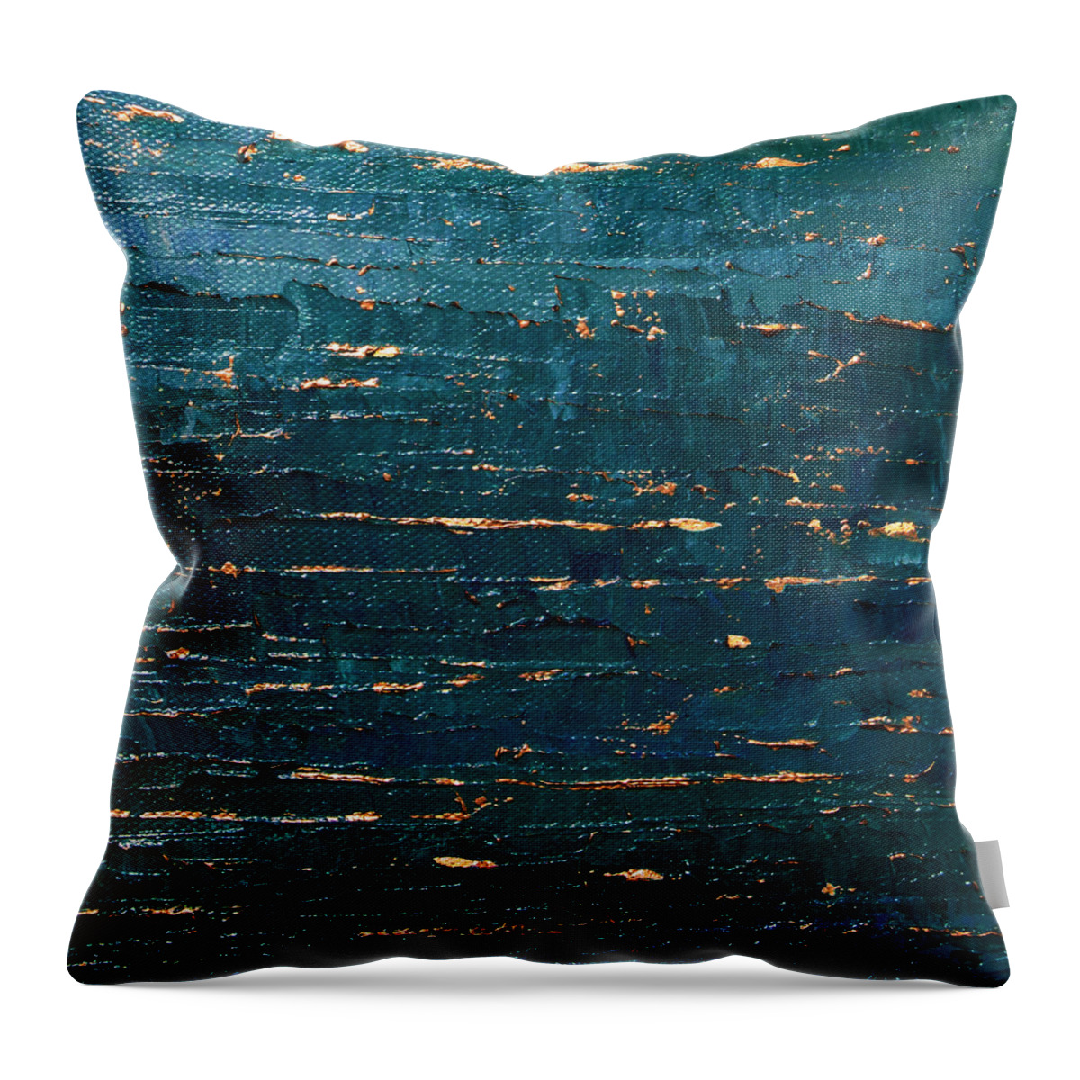 Ocean Throw Pillow featuring the painting Midnight Water by Linda Bailey