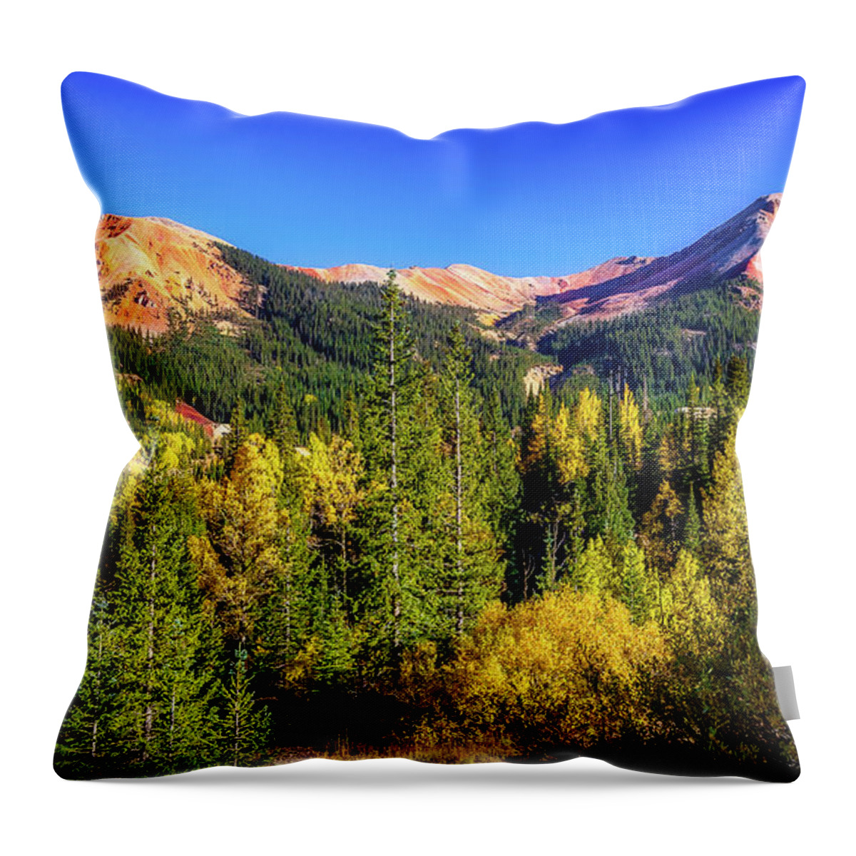 Mountains Throw Pillow featuring the photograph Million Dollar Panorama by Bradley Morris