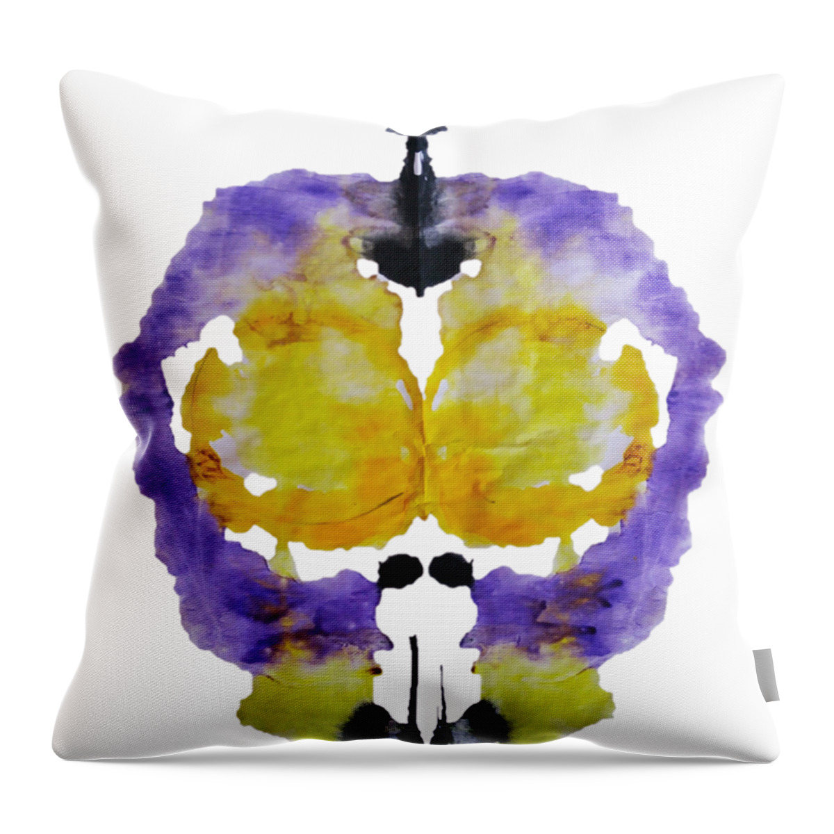 Purple Throw Pillow featuring the painting Mind Blown Being by Stephenie Zagorski
