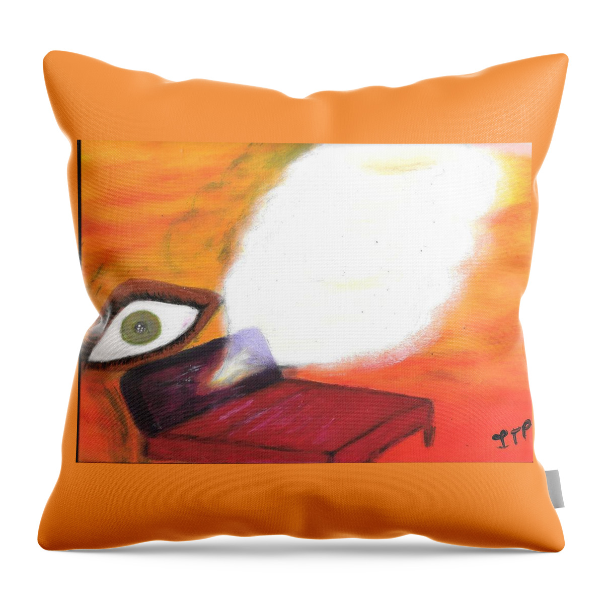 Meditation Throw Pillow featuring the painting Mind's Eye by Esoteric Gardens KN