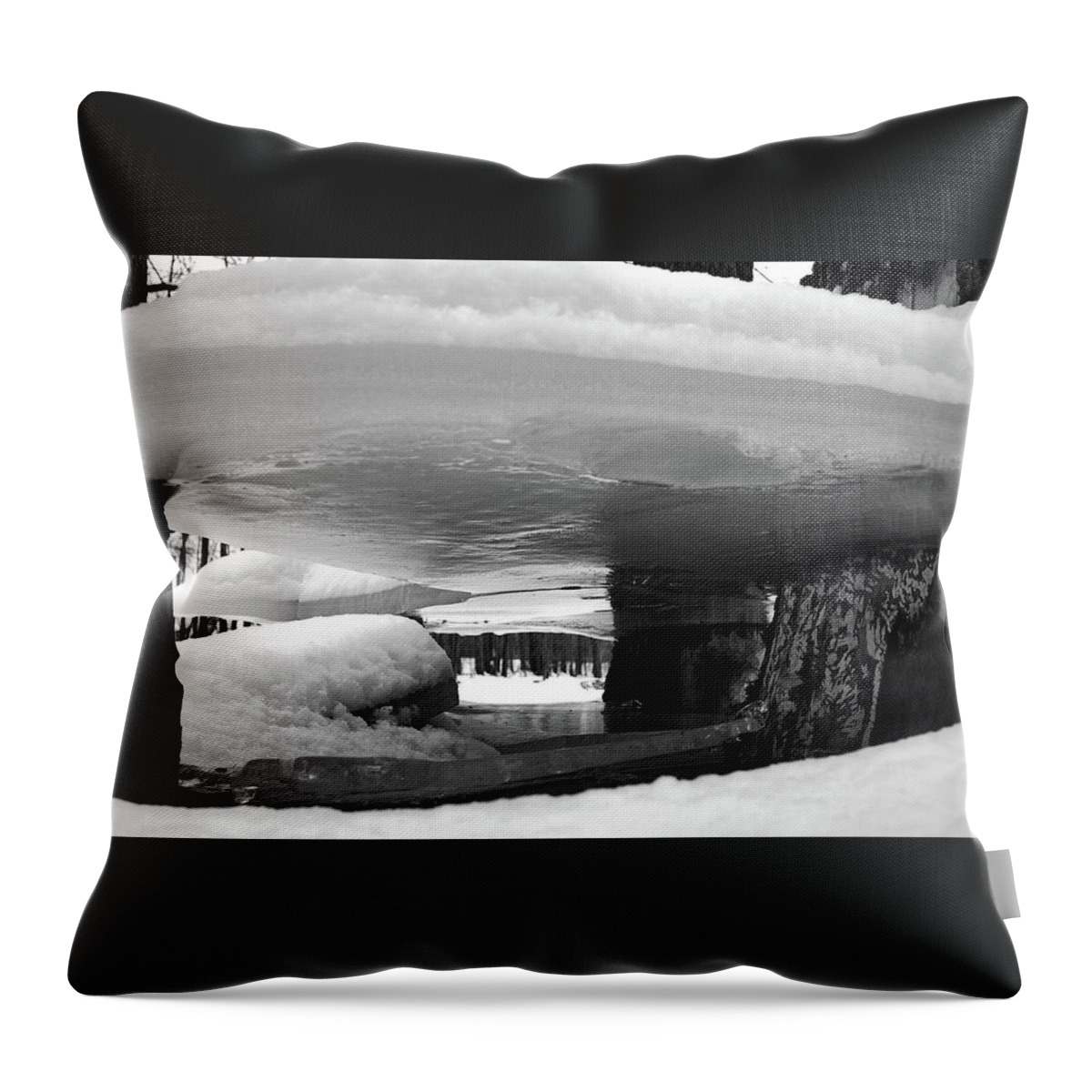 Tunnel Throw Pillow featuring the photograph Mini Ice Tunnel by Carl Marceau